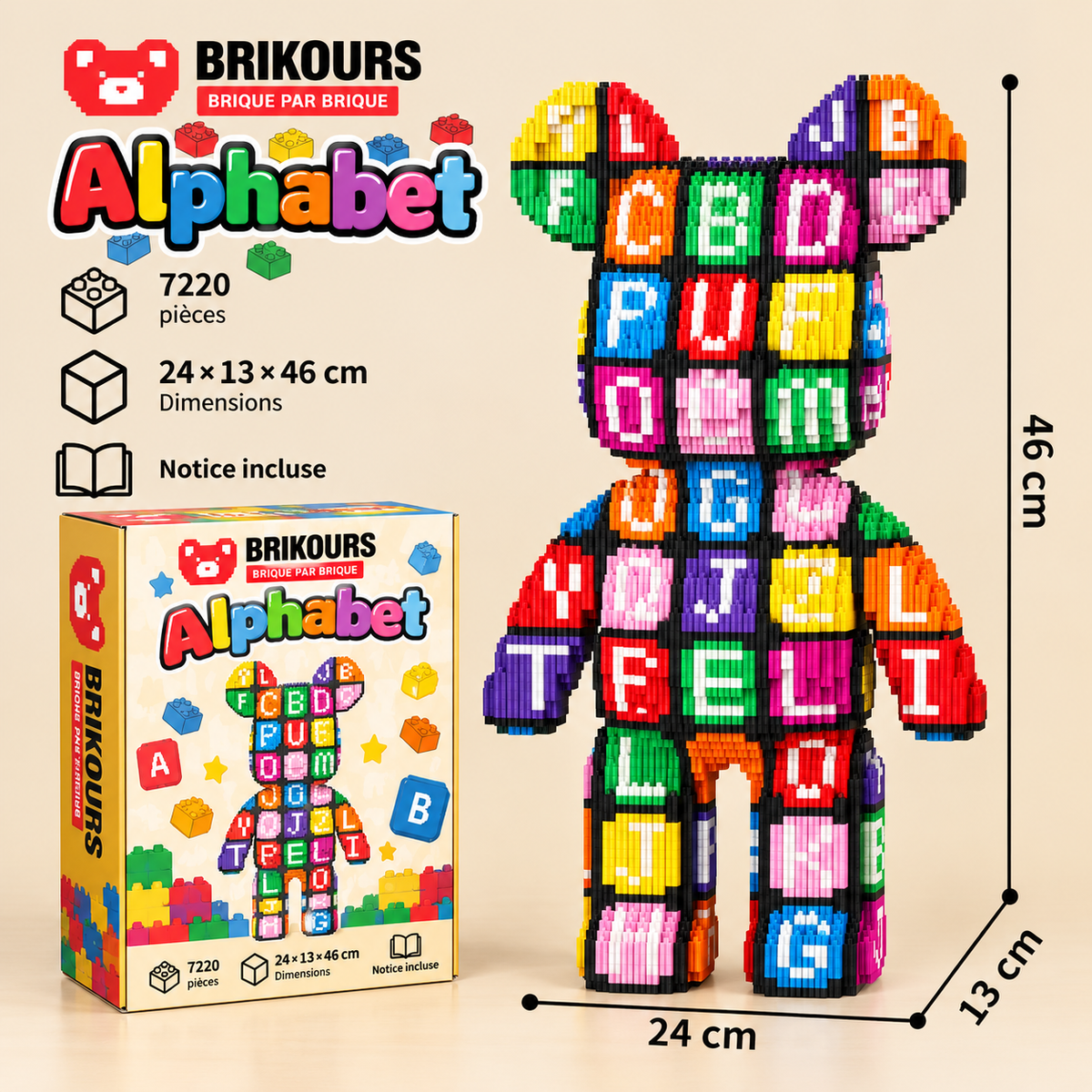 Ours géant à construire – 5 000+ briques | Brikours