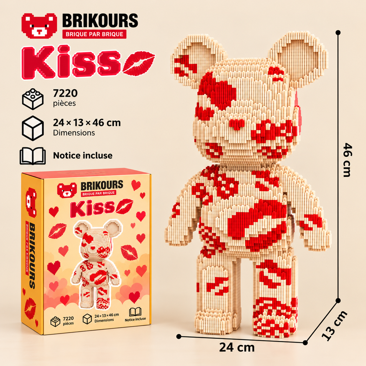Ours géant à construire – 5 000+ briques | Brikours