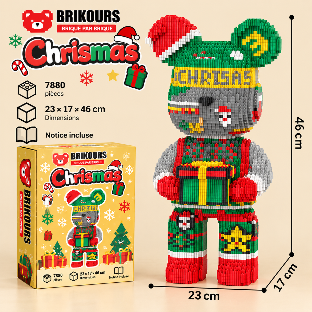 Ours géant à construire – 5 000+ briques | Brikours